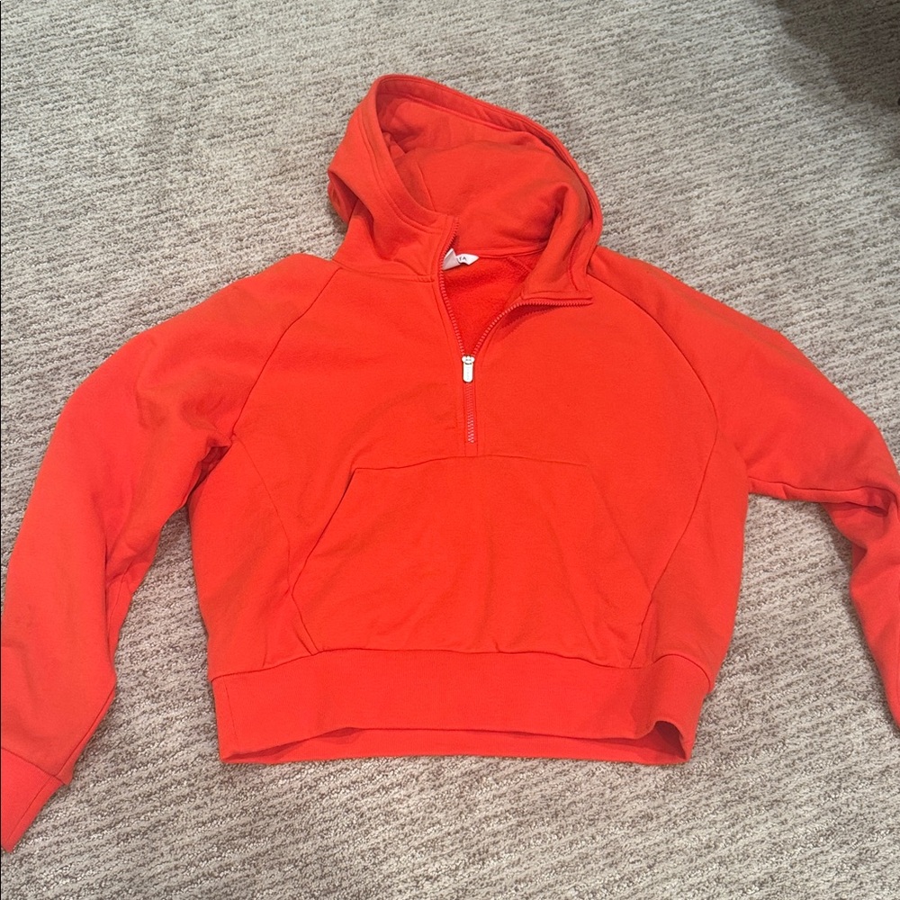 Athleta red-orange hoodie